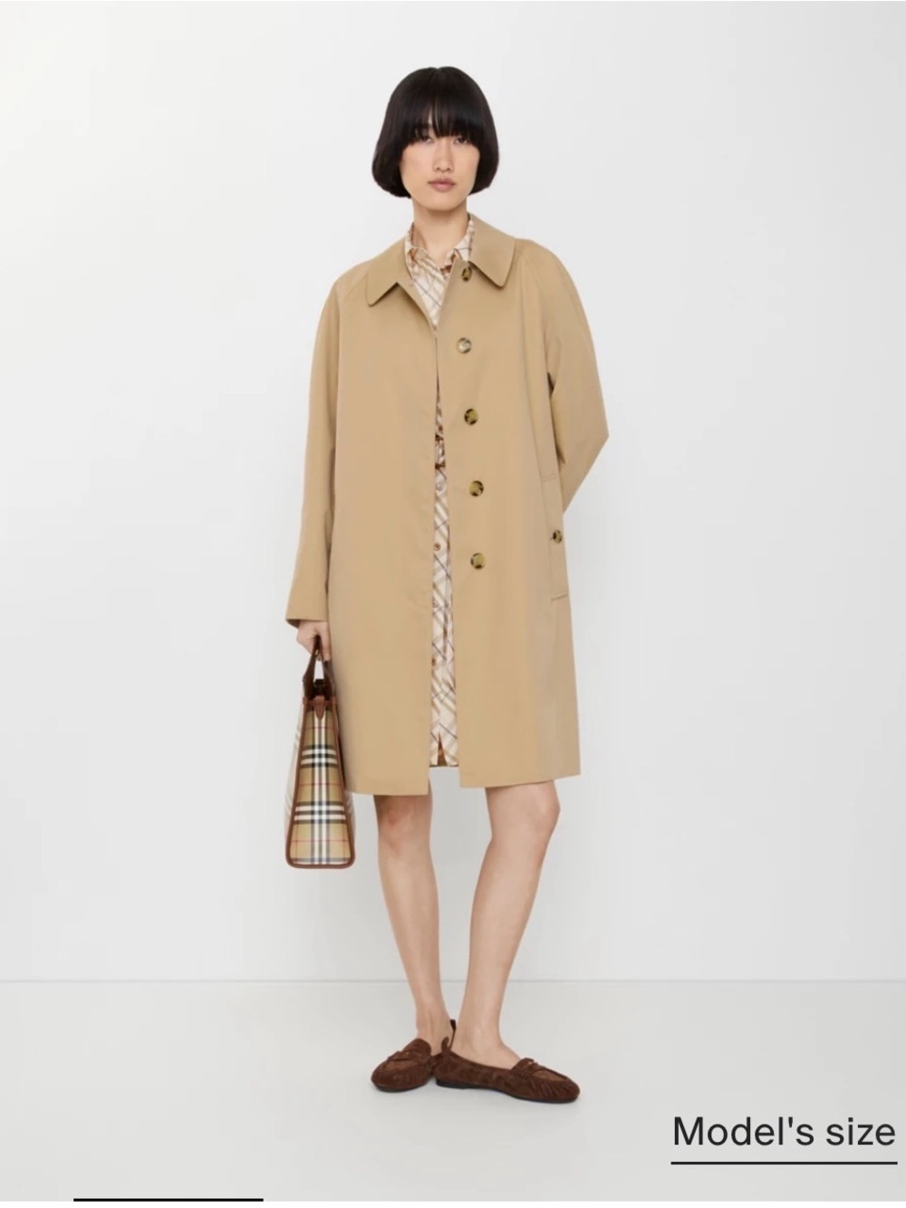 Burberry Beige Trench Coat with Plaid Lining